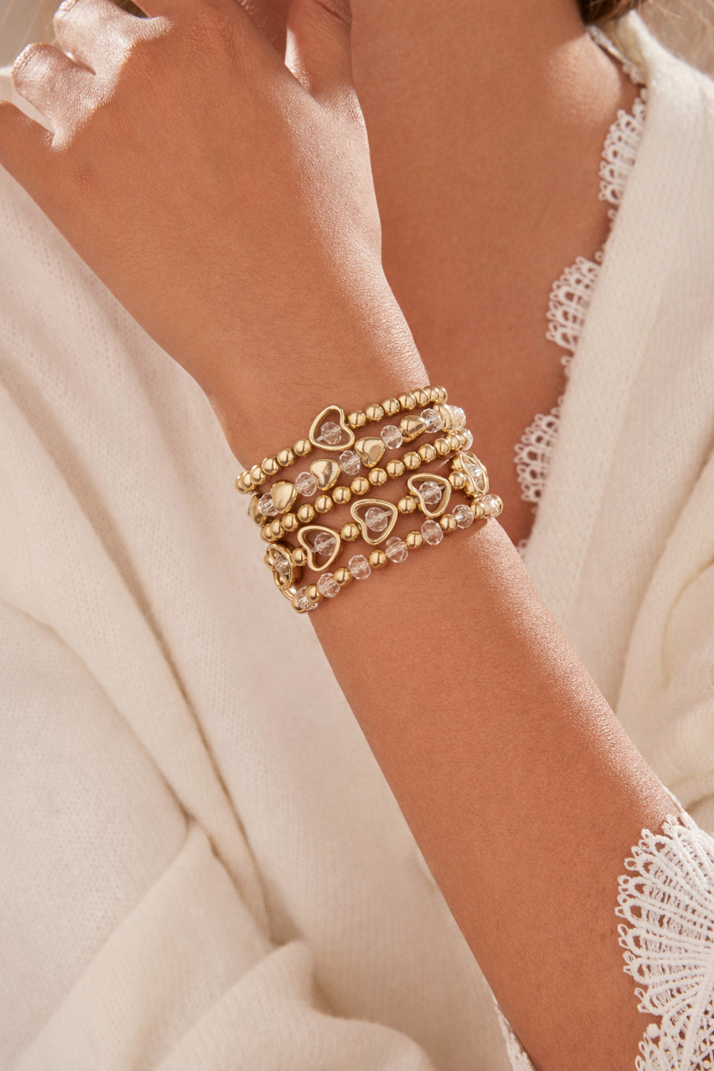 Set Bracciale Amore Dorato