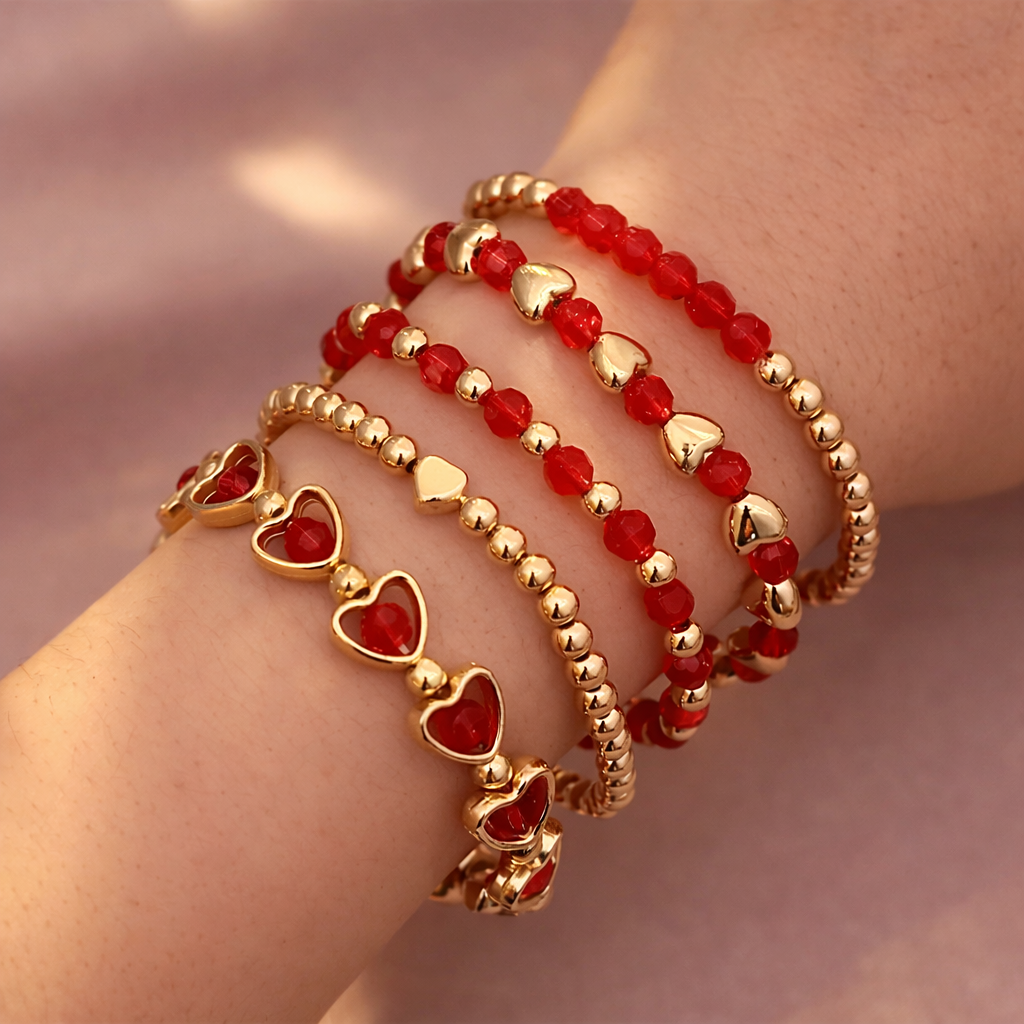 Set Bracciale Amore Dorato