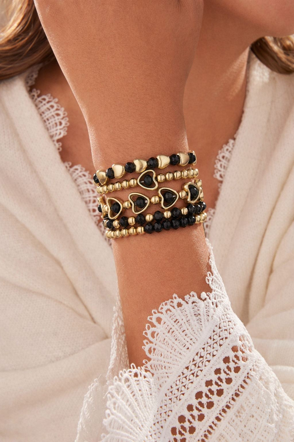 Set Bracciale Amore Dorato