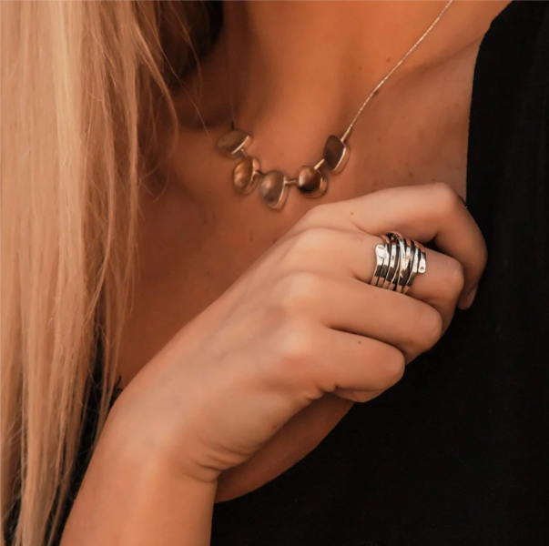Anello vintage in argento con strato spesso